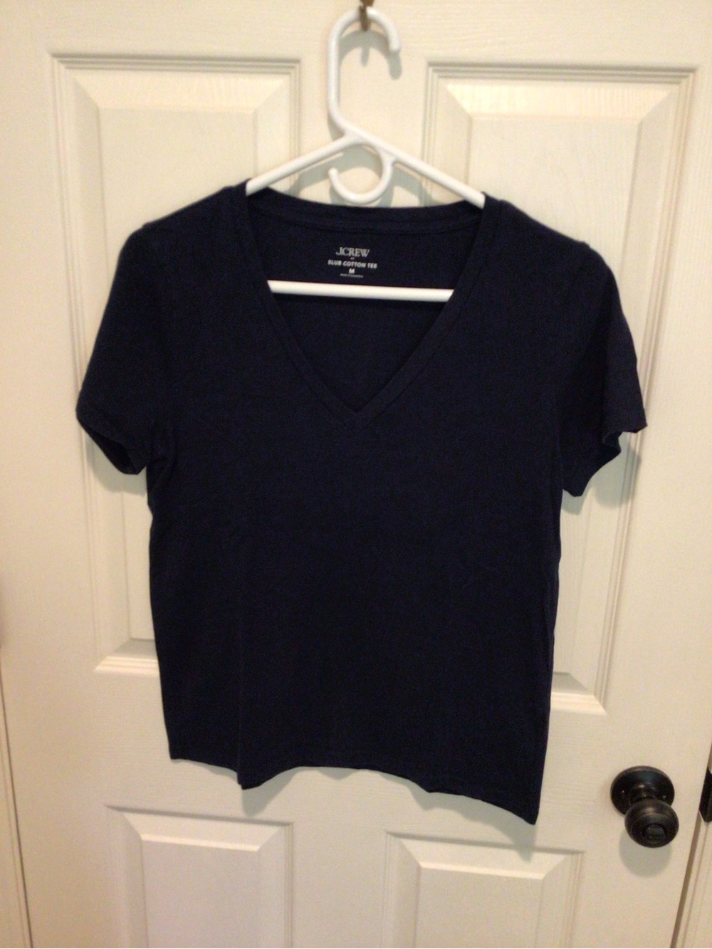 J. Crew Navy V-Neck Short Sleeve Tee